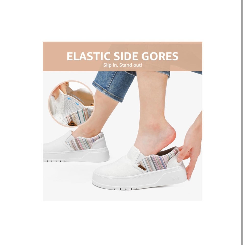 STQ Womens Platform Sneakers Slip On Shoes - Picture 7 of 11